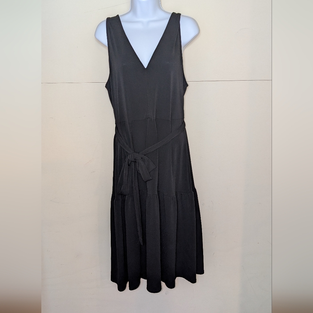 Banana Republic Black V-Neck Long Dress